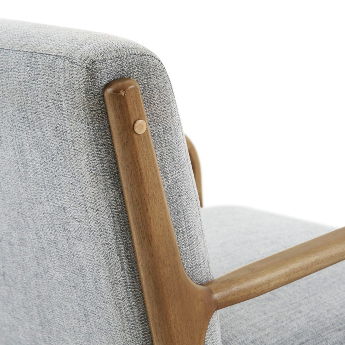 Mid-Century Style Lounge Chair With Upholstered Seat, photo 23 of 40