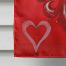 Valentine's Day Fleur de lis House Flag 28x40 Porch Sleeve Pole Decorative Outside Yard Banner Artwork Wall Hanging, Polyester