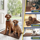 Muddy Mat® 4-Piece Brown Medium 30"X19" AS-SEEN-ON-TV Highly Absorbent Microfiber Door Mat, Bath Mat and Pet Rug, Non Slip Thick Washable Soft Chenille for Kitchen Bathroom Bedroom Indoor and Outdoor by CozyNest Decor