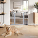 Comfy Cubs Baby Safety Gate with 3 Extensions - Adjustable 42" x 1.9" x 30" Q195 Steel Doorway Barrier - Powder-Coated Finish for Stairs and Doorways - Walk-Through Design Pet Gate - Pacific Blue by TinyTreasures Baby Boutique