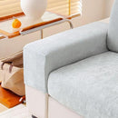 Chenille Sofa Armrest Covers, Soft Stretch Non-Slip Couch Arm Covers for Sofa, Chair or L Shaped Sectional, Furniture Protector (2 Pieces, Light Grey) by CozyNest Decor