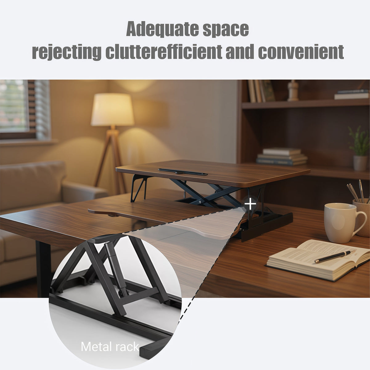 32 Inch Desk Converter - Height Adjustable Workstation, photo 4 of 9