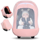 Metplus 2-in-1 Baby Car Seat Cover, Multi Use Cover for Baby Car Seat Canopy with Privacy Sun Shade, Protect Your Baby's Safety Seat with Style, Infant Carrier Covers for Boys & Girls by TinyTreasures Baby Boutique