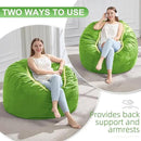 Hobestluk 3FT Bean Bag Chair Giant Bean Bag Chairs for Adults Large Bean Chairs with Removable Cover, Beanbag Chair with Filler, Adult Bean Bag Chairs for Living Room, Bedroom by CozyNest Decor