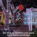 66FT Christmas Decorative Lights, Connectable 200 LED Green Wire Fairy String Lights Plug in, 8 Lighting Modes LED String Lights, for Indoor Outdoor Xmas Tree Wedding Party Decoration Cool White by GreenHaven Gardens