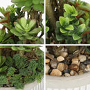 DILATATA Small Faux Plant Assorted Fake Succulents Plants Faux Succulents Arrangement Cement Potted Desk Plants Small Fake Plants for Home Table Office Bathroom Shelf Living Room Decor by GreenHaven Gardens