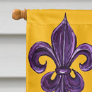 Mardi Gras Fleur de lis Nation House Flag 28x40 Porch Sleeve Pole Decorative Outside Yard Banner Artwork Wall Hanging, Polyester