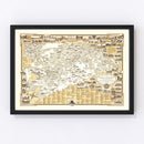 Vintage Map of Wellesley, Massachusetts 1960
