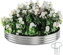 Galvanized Metal Planter Raised Garden Bed Kit for Gardening Outdoor 2x2x1ft Round Galvanized Steel Fire Pit，Steel Fire Pit Silver for Backyard, Camping, Bonfire by GreenHaven Gardens