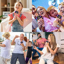 BONAOK Karaoke Microphone for Kids & Adults - Bluetooth Microphones Singing Mic with Disco Lights, Echo Effect, Built-in Speaker Portable Karaoke Player for Party Travel Gifts Q78(Rose Gold) by TinyTreasures Baby Boutique