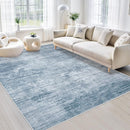 Area Rugs 6x9 Living Room: Washable Rug Modern Abstract Large Rugs Soft Non Slip Neutral Rug Stain Resistant Indoor Carpet for Bedroom Kitchen Dining Room Table Nursery Home Office Rugs(Blue,6'x9') by TinyTreasures Baby Boutique