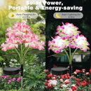 4 Pack Solar Garden Lights, Solar Flowers Lights with 4 Blooming Hydrangea Flowers, Waterproof Solar Lights Outdoor for Yard Porch Patio Backyard Pathway Gardening, 2 Lighting Modes, Colorful by GreenHaven Gardens