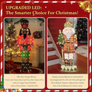 61Inch Nutcracker Christmas Decor Outdoor with LEDs 5 Feet Lighted Large Nutcracker Lighted Christmas Decorations Outdoor with Stakes & Zip Ties for Xmas Yard, Porch, Lawn by CozyNest Decor