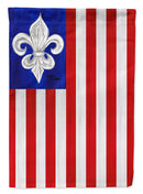 Patriotic Fleur de lis House Flag 28x40 Porch Sleeve Pole Decorative Outside Yard Banner Artwork Wall Hanging, Polyester