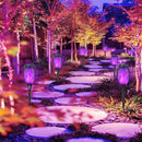 Halloween Decorations Outdoor, 12 Pack Purple Solar Lights Outdoor Waterproof 12 LED Mini Tiki Torch Lights with Flickering Flame for Outside Landscape Garden Pathway Dusk to Dawn Auto On/Off by GreenHaven Gardens