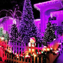 QITONG 4 Pack Purple Solar Fairy Lights, Each 33ft 100 LED Solar Christmas Lights, 8 Modes Solar Twinkle String Lights by GreenHaven Gardens
