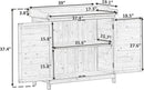 Merax Outdoor 39" Potting Bench Table, Rustic Garden Wood Workstation, Storage Cabinet with 2-Tier Shelves and Side Hook, Grey by GreenHaven Gardens