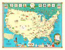 Vintage Map of Americans of Negro Lineage, 1946