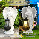 Solar Angel Garden Statue, Angel Figurine Outdoor Decor with Warm White Solar Lantern Garden Angel Figurine Outdoor Statue Waterproof Angel Sculpture Lawn Yard Art Patio Ornament Housewarming Gift by CozyNest Decor