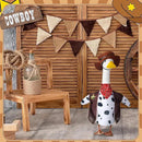 Cowboy Goose Outfits for 23'' High Cement or Plastic Porch Lawn Goose Clothes for Yard(Brown Cowboy) by GreenHaven Gardens
