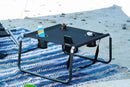Neso Portable Beach Table with Cup Holders, Cell Phone Pockets, Lightweight for Picnics and Parks (Black) by GreenHaven Gardens