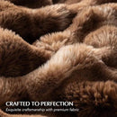 EVERGRACE Ultra Soft Luxury Fluffy Ridgeline Faux Rabbit Fur Throw Blanket, Thick Warm Bubble Throw for Bed, Cozy Plush Reversible Blankets for Couch, Chair, Sofa, Lion Caramel, 60x80 Inches, 870 GSM by CozyNest Decor