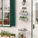 PUSDON Metal Wall Hanging Basket 2 Packs DIY Suitable for Multiple Scenes - Middle Silver Grey Netting by CozyNest Decor