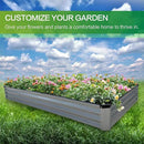 GARDMAX 8x4x1FT Galvanized Raised Garden Bed Kit, Metal Planter Boxes Outdoor with Easy Assembly, Large Garden Bed for Vegetables, Fruits, Flower, Herbs Rectangle Silver by CozyNest Decor