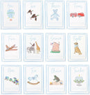 Boy Watercolor Milestone Cards - My First Monthly Milestone Cards,Blue Boy 12 Monthly Newborn Photos(Cards-1) by TinyTreasures Baby Boutique