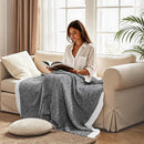NEXHOME PRO Soft Throw Blankets for Couch, Reversible Warm Blankets Cozy Knit Blanket for Women, Fuzzy Plush Lightweight Throws for Sofa, Bed, Picnic, Black 50 x 60 inches by TinyTreasures Baby Boutique