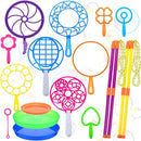 Lenwen 16 Pcs Giant Bubble Wands Kit Big Maker Toy Large Gigantic Bubble Wands with Refill and Tray for Summer School Birthday Outdoor Playtime Fun Activity Party Favors(Classic) by TinyTreasures Baby Boutique