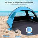 NXONE Beach Tent Sun Shade Shelter for 3/4/6 Person Person with UV Protection, Extended Floor, 3 Mesh Roll Up Windows & 8.0/8.5mm Fiberglass Rods丨Carry Bag Included by TinyTreasures Baby Boutique