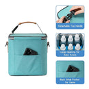 Breastmilk Cooler Bag with Ice Pack Fits 6 Baby Bottles Up to 9 Ounce, Baby Bottle Bag with Shoulder Strap for Nursing Mom Daycare, Aqua by TinyTreasures Baby Boutique