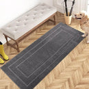 PURRUGS Dirt Trapping Door Mat 24" x 59", Non-Slip/Skid Machine Washable Entryway Rug, Dog Doormat, Super Absorbent Welcome Mat for Muddy Wet Shoes and Paws, Grey by CozyNest Decor