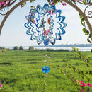 Butterfly Wind Spinner Outdoor, Wind Spinners for Yard and Garden, 3D Metal Butterfly Wind Catcher Decor Hanging Wind Sculpture Decoration, Butterfly Gift for Women Girl Mother Wife Grandma by GreenHaven Gardens
