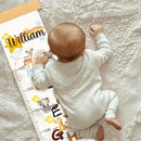 Personalized Name Baby Height Growth Chart, Letters Canvas Height Chart for Kids Baby Toddler Boys Girls, Canvas&Wood Growth Chart for Wall Room Nursery Decor, Hanging Rulers by TinyTreasures Baby Boutique