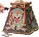 iDventure Cluepuzzle Pyramid of The Sun | Puzzle Box with Jigsaw Puzzle | Escape Room Game | Treasure Box | 3D Wooden Puzzle | Sequential Puzzles Puzzle Box Adults and 10+ | Money Gift Box by TinyTreasures Baby Boutique