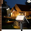 Large Panel Solar Spot Lights Outdoor 4 Pack, [58 LED/3500K/3 Modes] Solar Pathway Lights Waterproof IP67, Auto On/Off, 2-in-1 Wall Light Outdoor Light for Tree Yard Garden Pathway by GreenHaven Gardens