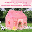 Large Kids Tent Playhouse Basic Mat with Star Lights, Flags and Tote Bags, Play Tent Indoor & Outdoor, Washable Teepee Tent for Boys & Girls, Kids Play House for Toddler（Pink） by TinyTreasures Baby Boutique