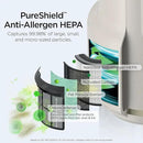 Shark NeverChange Air Purifier Compact Pro with Long-lasting HEPA Exceeding Filtration, Captures Pet Dander, Dust, Smoke, and Allergens, up to 250 sq. ft. for Bedroom, Home Office, Dorm, HP072PK by CozyNest Decor