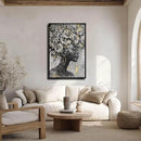 MLART99 Gold African American Wall Art Black Woman Wall Decor with Frame Vertical Floral Canvas Painting Modern Print Bedroom Living Room Decor 24x36 Inch by CozyNest Decor