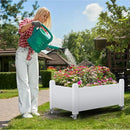 Elevated Raised Garden Bed with Legs,Outdoor Large Resin Patio Planter Box Stand Divisible with Drain Plug,Water Monitor for Plants Vegetables Flowers Fruits(Ashen) by GreenHaven Gardens