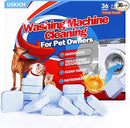 Washing Machine Cleaner-36Pack-18 Month Supply,Washer Machine Cleaner Tablets Formulated For Pet Owners,Easy Pet Hair Remover for Laundry,Compatible with HE, Top & Front Load Washer.Septic Safe by CozyNest Decor