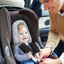 COOLBEBE New Babybody Support & Strap Covers Set for Newborn Infant Toddler- Extra Soft Stroller Cushion Pads Car Seat Insert, Perfect for Carseats, Strollers, Swings, Black by TinyTreasures Baby Boutique