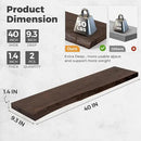 RICHFOCUS Live Edge Elm Floating Shelves - 40" W x 9.3" D Rustic Solid Wood Wall Shelves with Invisible Bracket, Wall-Mounted for Living Room, Bedroom, Kitchen Storage & Display, Set of 2, Walnut by CozyNest Decor