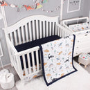 Belsden Dinosaur 3 Piece Crib Bedding Set for Baby Boys Girls, Classic Nursery Bedding Essential Including Comforter, Crib Sheet and Crib Skirt, Ultra Soft Cozy, Dino by TinyTreasures Baby Boutique