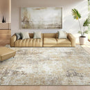 Washable Area Rugs 6'x9' Non-Slip Modern Abstract Soft for Living Room Entryway Bedroom Nursery, Print Pattern, Neutral Brown Gray by TinyTreasures Baby Boutique