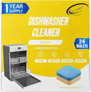 Air Jungles Dishwasher Cleaner Tablets 24 Count, Lemon Scent, Deep Cleaning Descaler, Formulated To Clean Dishwasher Machine, Remove Odor, Hard Water, Calcium, Bad Smell, 12 Month Supply by TinyTreasures Baby Boutique