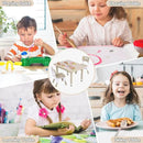 Toddler Table and Chair Set, Height Adjustable-Upgrade Kids Table and 2 Chairs for Ages 3-8, Multi-Activity Toddler Play Table with Graffiti Desktop for Home/Daycare/Classroom by CozyNest Decor
