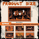 Umigy 6 Pcs Halloween Placemats 12"x18" Gothic Bat Placemats Kitchen Decoration Washable Witch Place Mats Rectangle Skull Table Mats for Halloween Dining Table Accessories(Black Orange Style) by CozyNest Decor